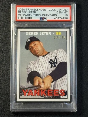 2020  Topps Transcendent VIP #1967  Derek Jeter  1967 HOF NY YANKEES SP PSA 10 - Image 1 of 2