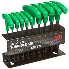 10 Pc. Star T-Handle Set 576 ATD Metal Green Sockets, Ratchets & Drive Tools - Image 1 of 1