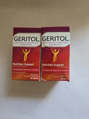 Comprimidos de suplemento multivitamínico de apoyo nutricional multimineral 2XGeritol 40 unidades Foto 1 de 3