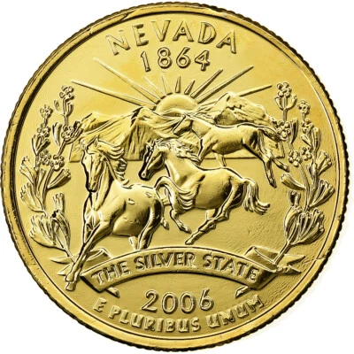 [#1158620] United States, Quarter, Quarter Dollar, 2007, U.S. Mint, Nevada, 1864 - Image 1 of 2