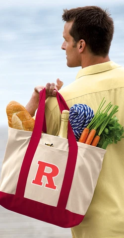 RU Tote Bags CANVAS Rutgers University Tote Bag Cover