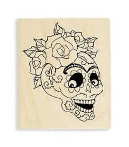 Calavera de Azúcar Halloween Día de Muertos Rosas Zombie steampunk Mexicano - Imagen 1 de 1