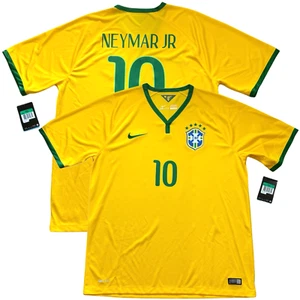 2014/15 Brazil Home Jersey #10 Neymar JR XL World Cup Soccer NEW - Picture 1 of 18