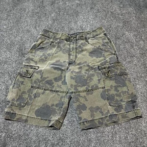 American Rag Shorts Mens 32 Green Camo Cotton Mid Rise Cargo Pockets - Picture 1 of 12