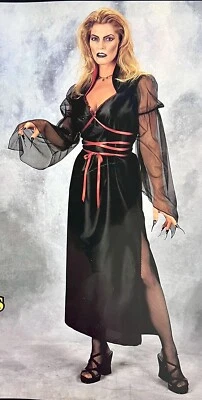 Fantasia de Halloween adulta fantasia preta gótica condessa vampira vampira - Imagem 1 de 2
