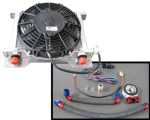 PWR Engine Oil Cooler Kit - FORD Falcon BA / BF 6-Cylinder - Picture 1 of 2
