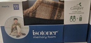 Zapatillas Isotoner para hombre acolchadas de espuma viscoelástica ecológicas XXL - 2X a cuadros - Imagen 1 de 1
