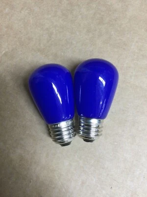 2 PIECES 1.4W S14 BLUE LED Light Bulbs - Image 1 of 4