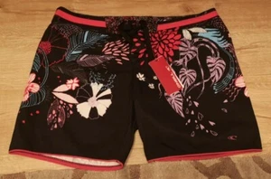 O Neil Black & Floral Shorts Women's EU size 34 - Picture 1 of 7
