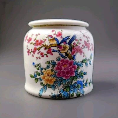 Jarrón de jengibre Chinoiserie de cerámica para decoración del hogar u oficina Foto 1 de 3