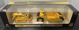 First Gear Allis-Chalmers HD-21 Crawler With Ejector Scraper 1/50 Scale - Picture 1 of 5