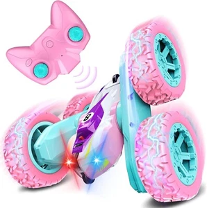 Pink Rc Car Toys for 4 5 6 7 8 9 Year Old Girls Gifts, 360° Flip Remote Control - Picture 1 of 7