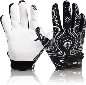 Football Gloves,Silicone Ultra-Tack Sticky Palm Receiver Gloves for Youth & Kids - Picture 1 of 12