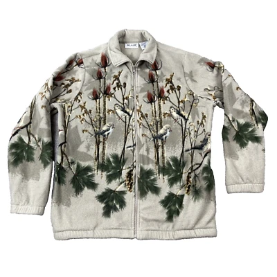 Blair Fleece Jacket Womens Small Full Zip Grandma Woods Birds Outdoor  Cabincore - Image 1 of 4