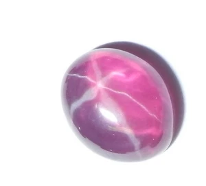 Transparent Star Ruby Oval 11x9 mm Cabochon 6 Rayed Lab-created Stone 1 pc Lot - Picture 1 of 12