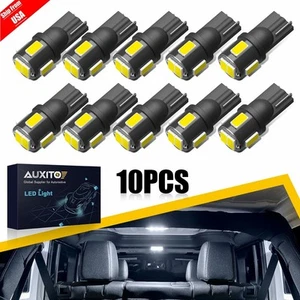T10 6-LED License Plate Light Bulbs 6000K Bright White 168 2825 194 Canbus - Imagen 1 de 22