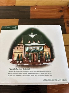RARE! Dept 56 58928 Tavern In The Park Restaurant Bar Pub Christmas City Village - Picture 1 of 23