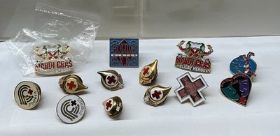 13 American Red Cross Lapel Pins Lot Gallons Pheresis Holiday Heroes + - Image 1 of 3
