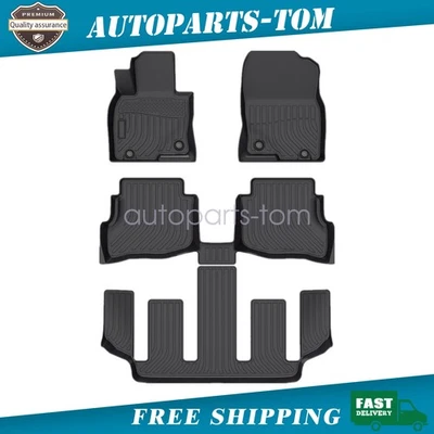 TPE 3D Floor Mats Liners Black For 2020-2024 Mazda CX-9 2nd Row Bucket Seats NEW - Image 1 of 4