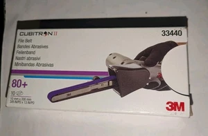 3M Cubitron II File Belt 33440 3/8" x 13" 80+ Grit 10 per Box - Picture 1 of 2