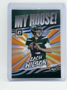 2021 Donruss Optic Zach Wilson RC #MH-2 Silver Prizm HOLO Rookie My House! Getti - Foto 1 di 2