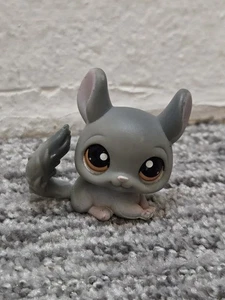Littlest Pet Shop LPS 144 Gray Chinchilla Figure Toy Hasbro 2007 Y2K - Picture 1 of 8