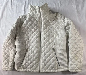 Chaqueta acolchada acolchada Marc New York Andrew con cremallera para mujer cuello alto L blanca - Imagen 1 de 16