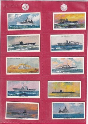 PLAYER'S - MODERN NAVAL CRAFT - 1939 - 10 CARDS - HIGH NUMBERS - Image 1 of 2