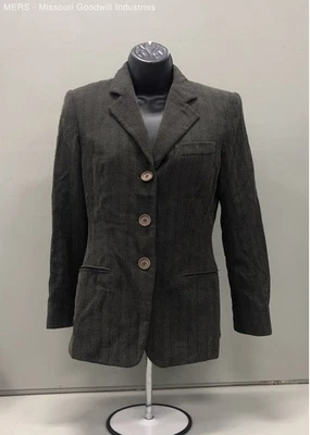 Armani Men's Brown Pinstripe Wool Blend Classic Blazer Size 38 - Image 1 of 4