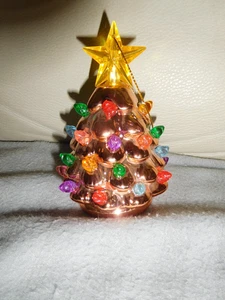 Mr. Christmas 4-1/2" Mini nostalgischer beleuchteter ROSEGOLD Baum - Bild 1 von 2