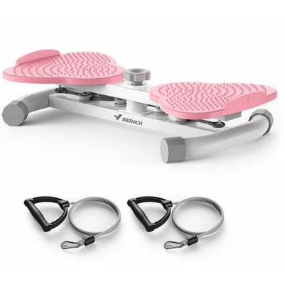 Máquina de exercício MERACH Waist Twister Ab, equipamento de treino em casa - Branco/rosa - Imagem 1 de 4