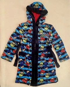 PJ Masks Boys Hooded Dressing Gown Age 7-8 Years Excellent Condition - Picture 1 of 3