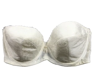 Smoothie Womens Push Up Bra Size 38D Ivory Comfort Strapless Strouse Adler Co - Picture 1 of 9