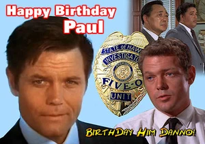 CLASSIC Hawaii Five O 5-O Steve Mcgarrett Birthday PERSONALISED Greeting Card - Picture 1 of 4