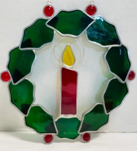Vintage*CHRISTmas wreath with Candle*22314K S94 - Picture 1 of 4