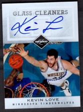 2011-12 LIMITED GLASS CLEANERS SIGNATURES #5 KEVIN LOVE  #15/25