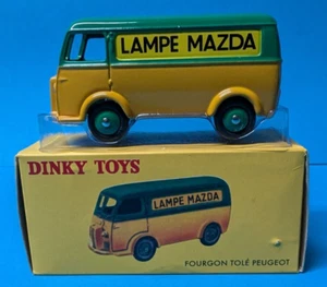25 B FOURGON TOLE PEUGEOT YELLOW AND GREEN MAZDA Dinky Norev Diecast 2083057 - Picture 1 of 14