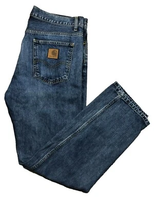 Pantalones de mezclilla Carhartt vintage para hombre talla 34x32 raro bombo Y2K trabajo cargo Foto 1 de 4