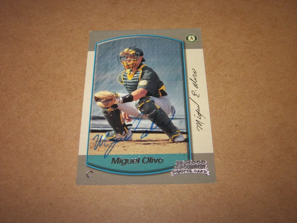 MKIGUEL OLIVO SIGNED AUTOGRAPHED 2000 BOWMAN ROOKIE RC CARD # 343 - Image 1 of 1