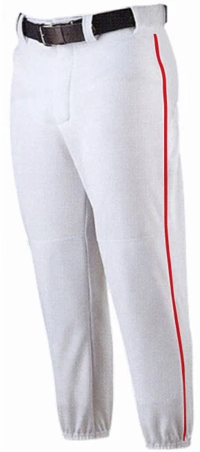 Youth Large Baseball Pants White with Red Piping (BSP5Y) - Image 1 of 1