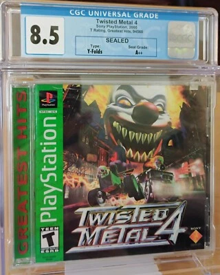 Twisted Metal 4 Sony PlayStation 1 PS1 Greatest Hits Factory Sealed CGC 8.5 A++ - Image 1 of 4