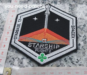 Space Starship Flight 2 Starbase Texas logo patch Elon Musk sew on embroidery - Picture 1 of 2