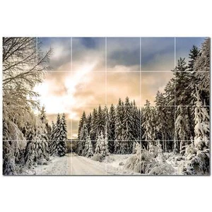 Winter Keramik Fliese Wandbild PT501226. 36" B x 24" H (24) 6x6 Fliesen - Bild 1 von 1