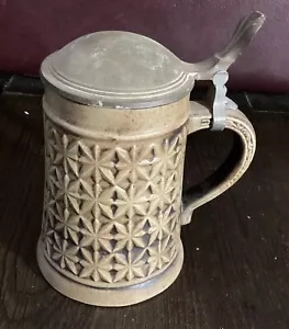 German Ceramic Stein With Lid DBGM - Picture 1 of 9