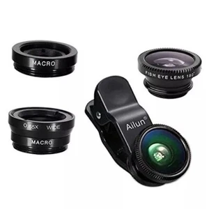 Objectif de téléphone, par,3 en 1 objectif à clipser 180 degrés Fish Eye + 0,65 x grand angle + 10 x  - Photo 1 sur 7