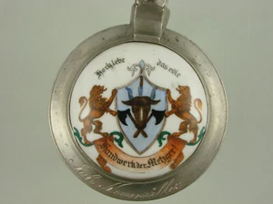 Bierkrug "Hoch lebe das edle Handwerk der Metzger", 19.Jh.   - Picture 1 of 5