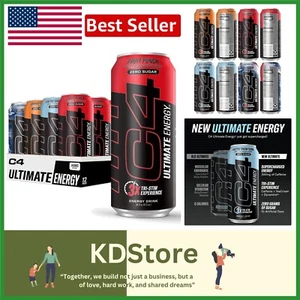 C4 Ultimate Sugar-Free Energy Drink Variety Pack | 300mg Caffeine & Bold Flavors - Picture 1 of 11