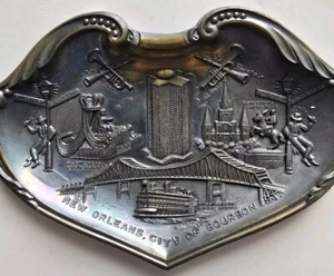 Vtg New Orleans City Of Bourbon Street LA Ashtray Souvenir Pressed Metal Japan - Picture 1 of 6