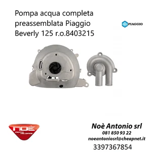 COPERCHIO POMPA ACQUA BEVERLY 125 200 01-03 X9 HEXAGON sim 840321 4473 carter - Imagen 1 de 3