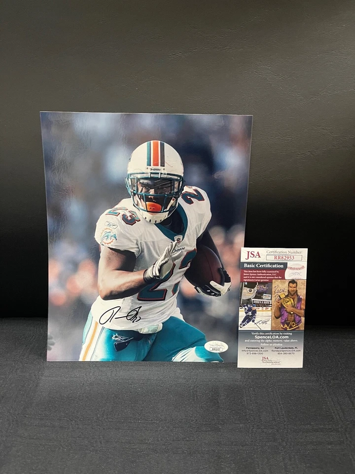 RONNIE BROWN MIAMI DOLPHINS SIGNED 8X10 PHOTO W/JSA COA  - Изображение 1 из 1